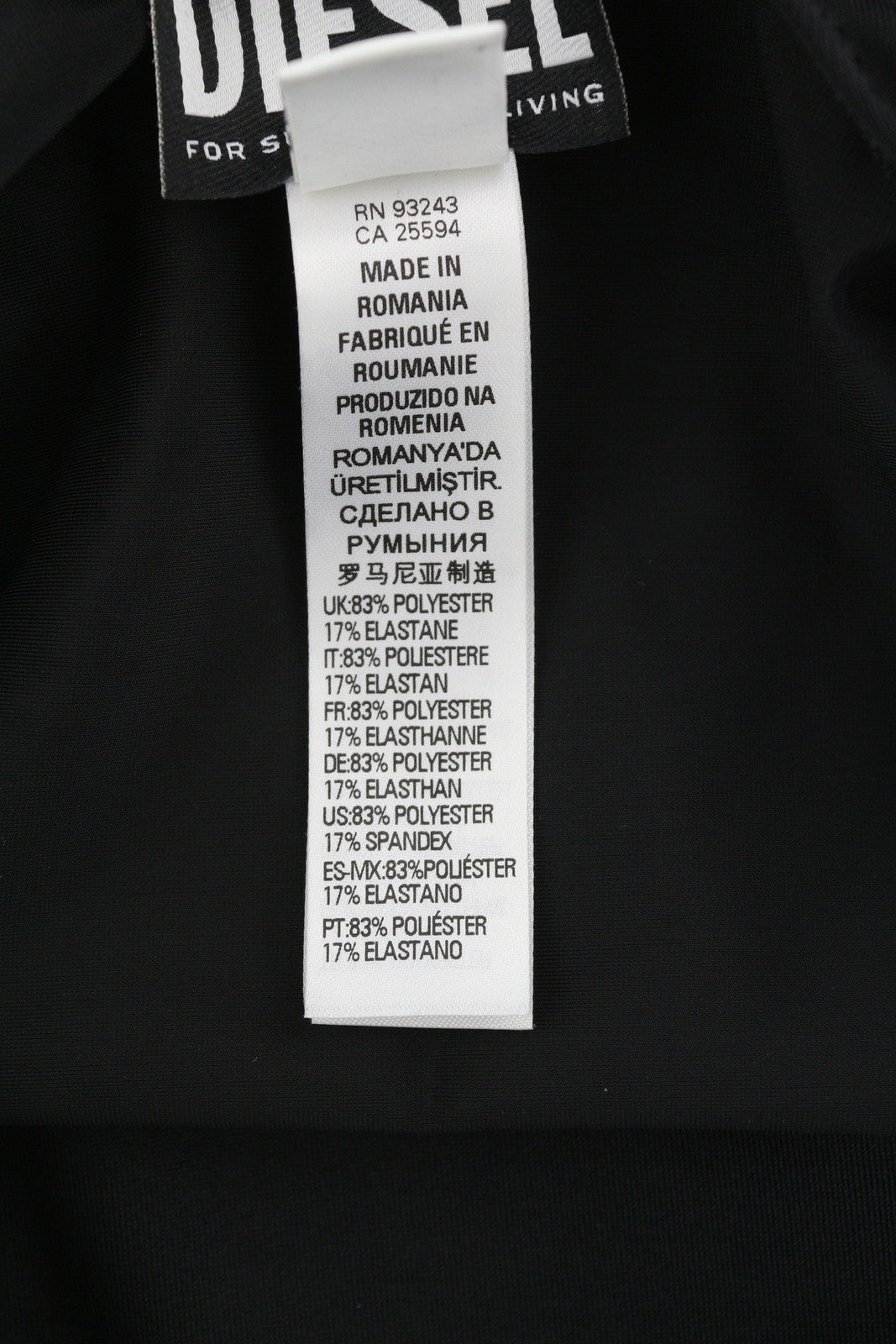 DIESEL X COCA-COLA Flamnew Women Swimsuit XS One Piece Stretch Black RRP€100