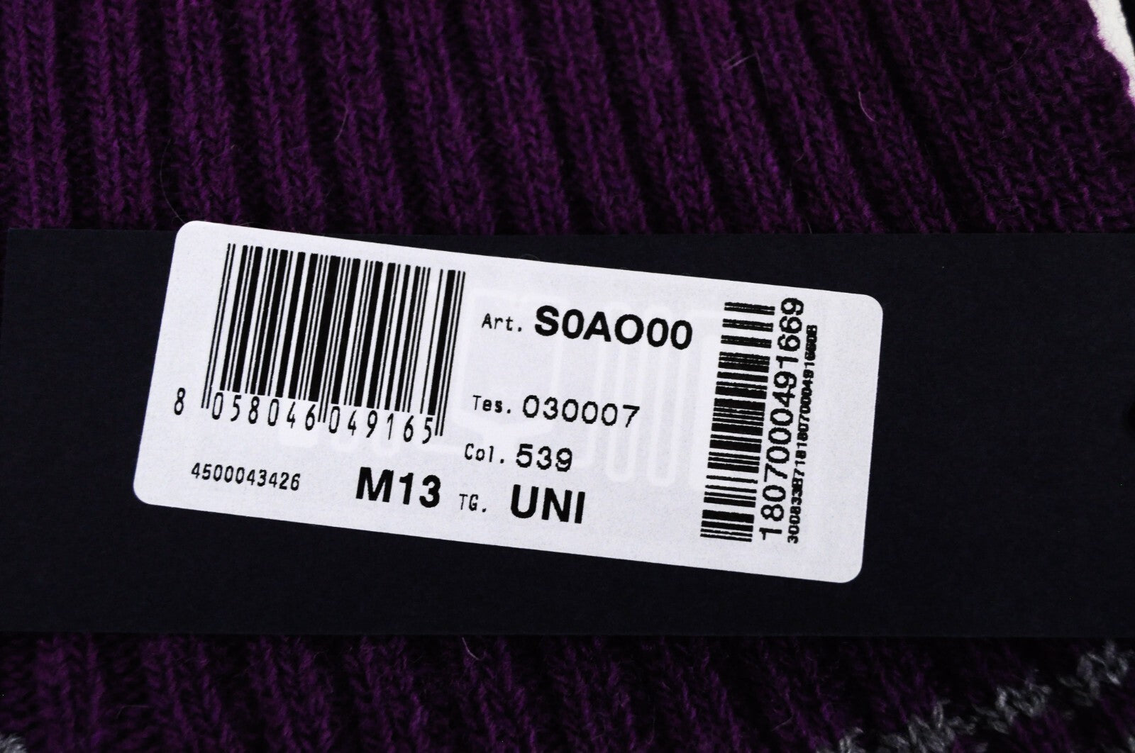 HARMONT & BLAINE Men OS Purple Wool Casual Knitted Logo Scarf Unisex