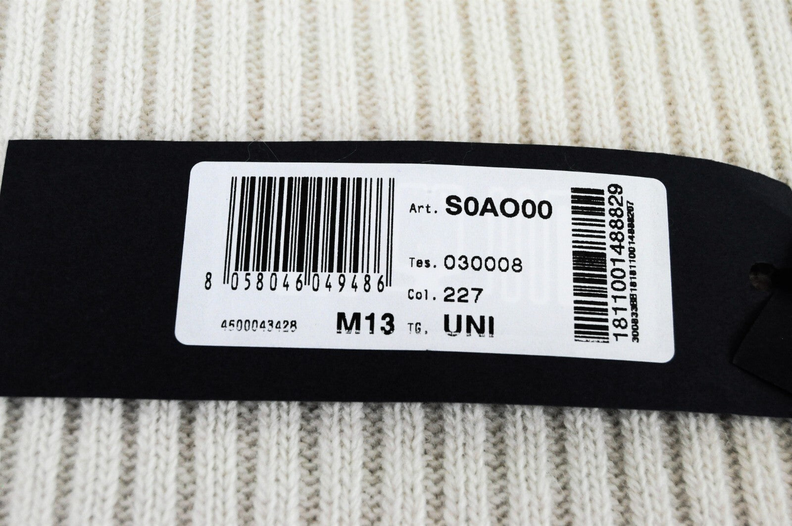 HARMONT & BLAINE Men OS Beige Wool Cashmere Knitted Angora Scarf Unisex