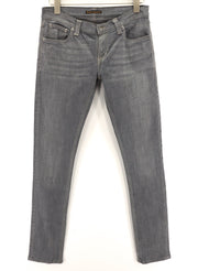 NUDIE JEANS Tight Long John Men Jeans W31/L34 Organic Charcoal Slim Fit Zipper