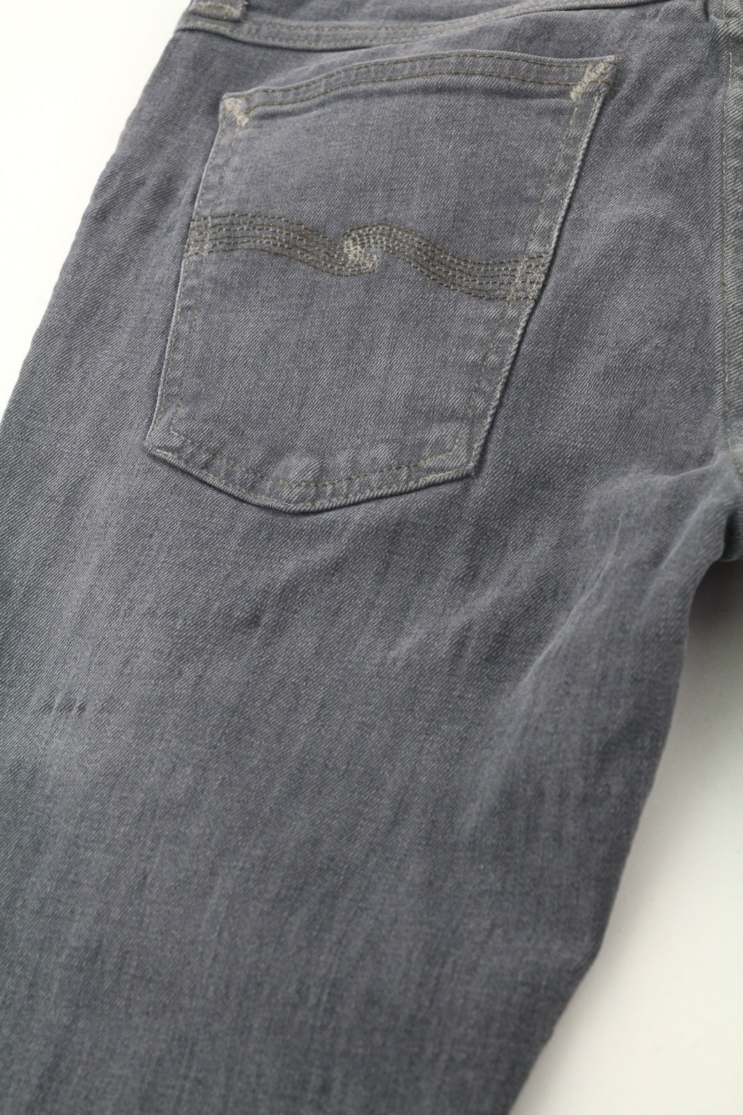 NUDIE JEANS Tight Long John Men Jeans W31/L34 Organic Charcoal Slim Fit Zipper