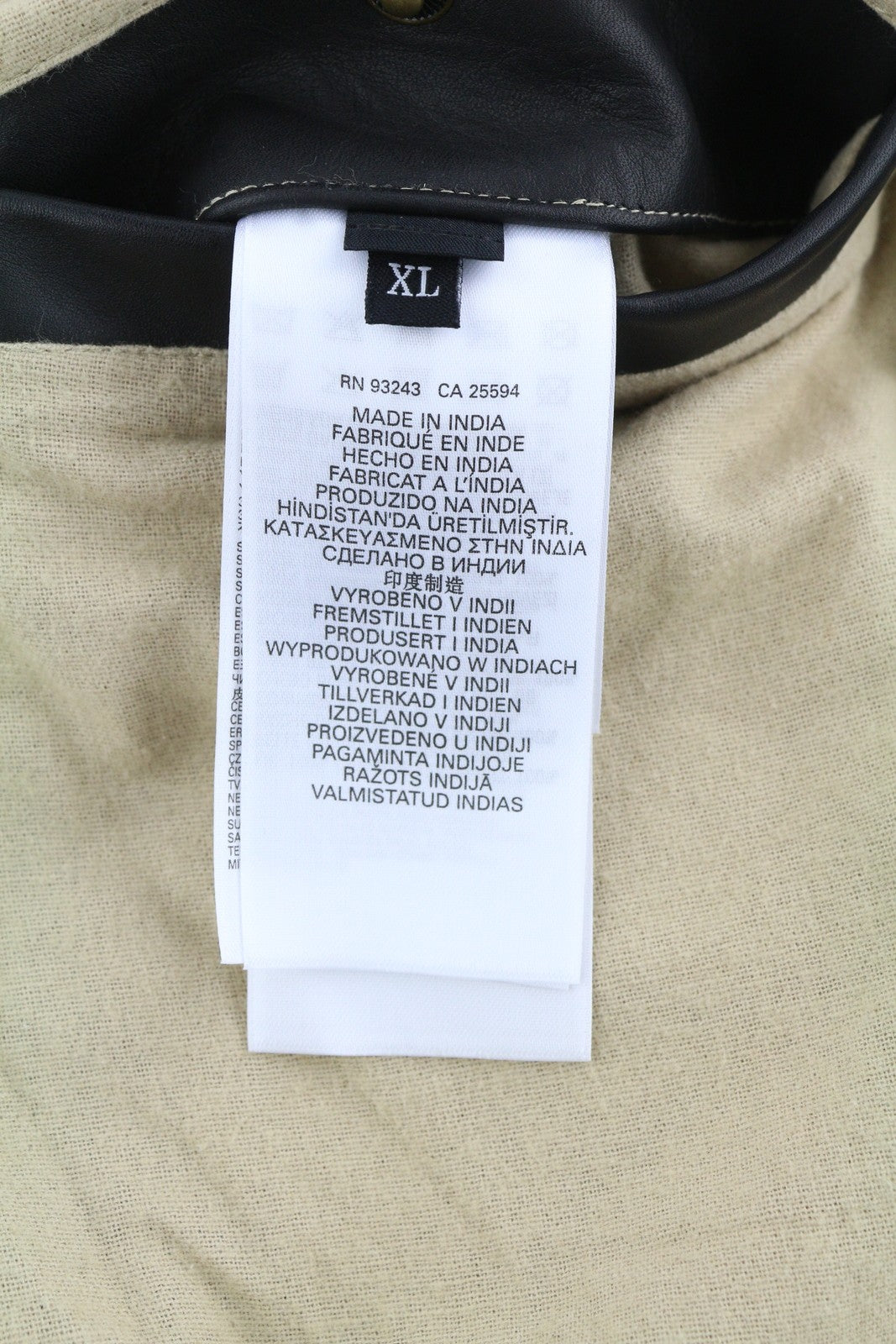 DIESEL L-Cale Men Jacket XL Black Cowhide Leather Neck Logo RRP€650