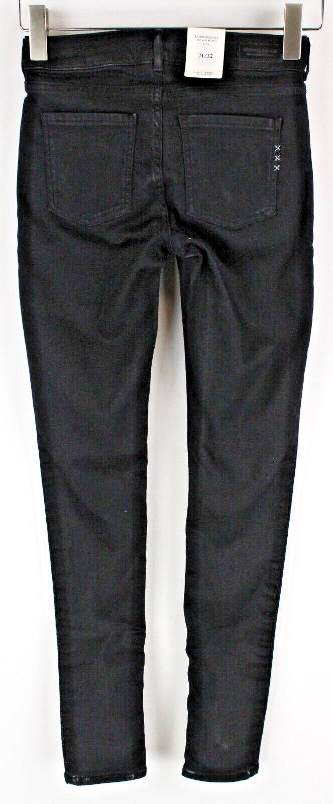 SCOTCH & SODA Women's Jeans W24/L32 La Bohemienne Black Embroidered Skinny