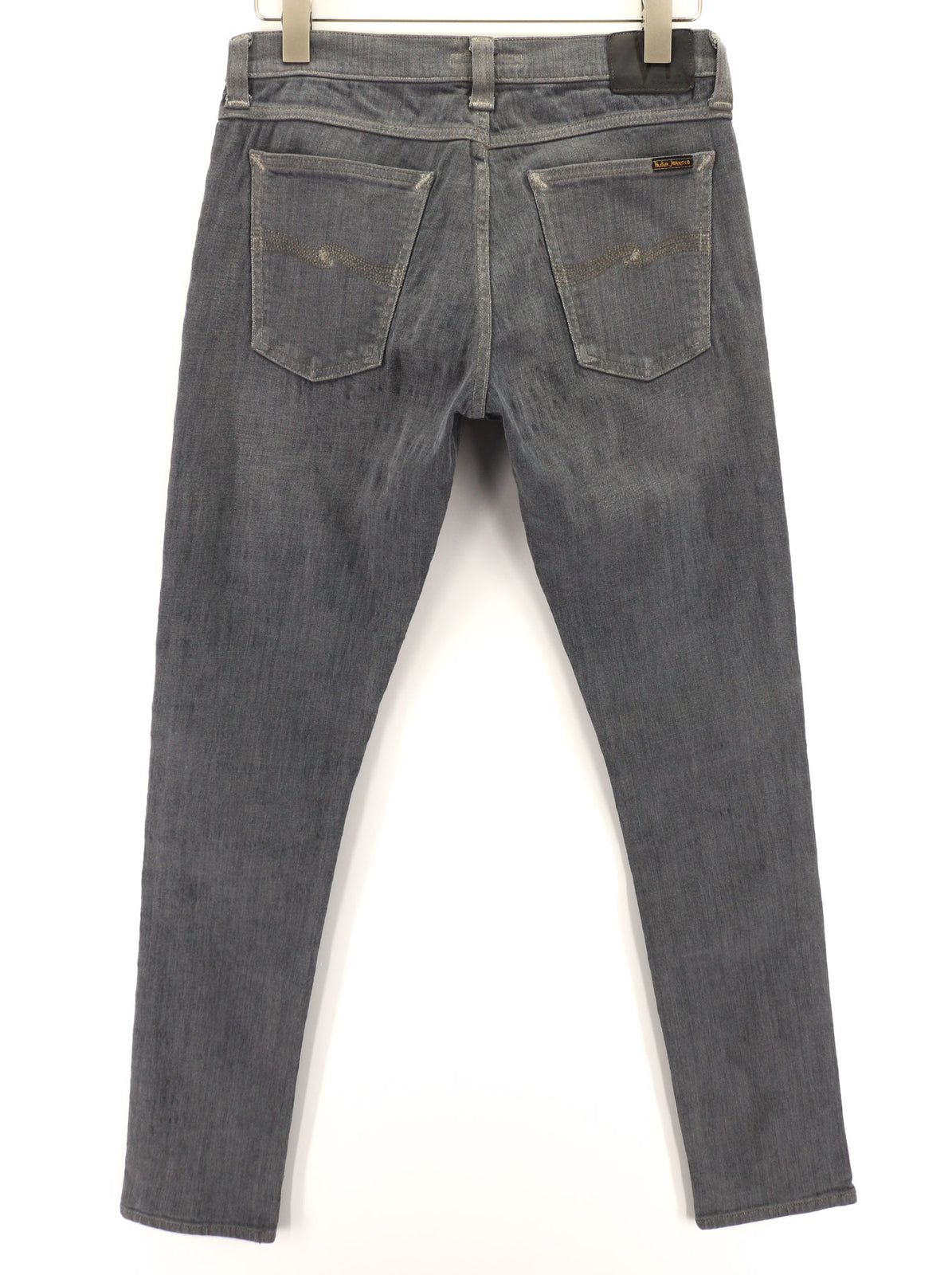 NUDIE JEANS Tight Long John Men Jeans W31/L34 Organic Charcoal Slim Fit Zipper