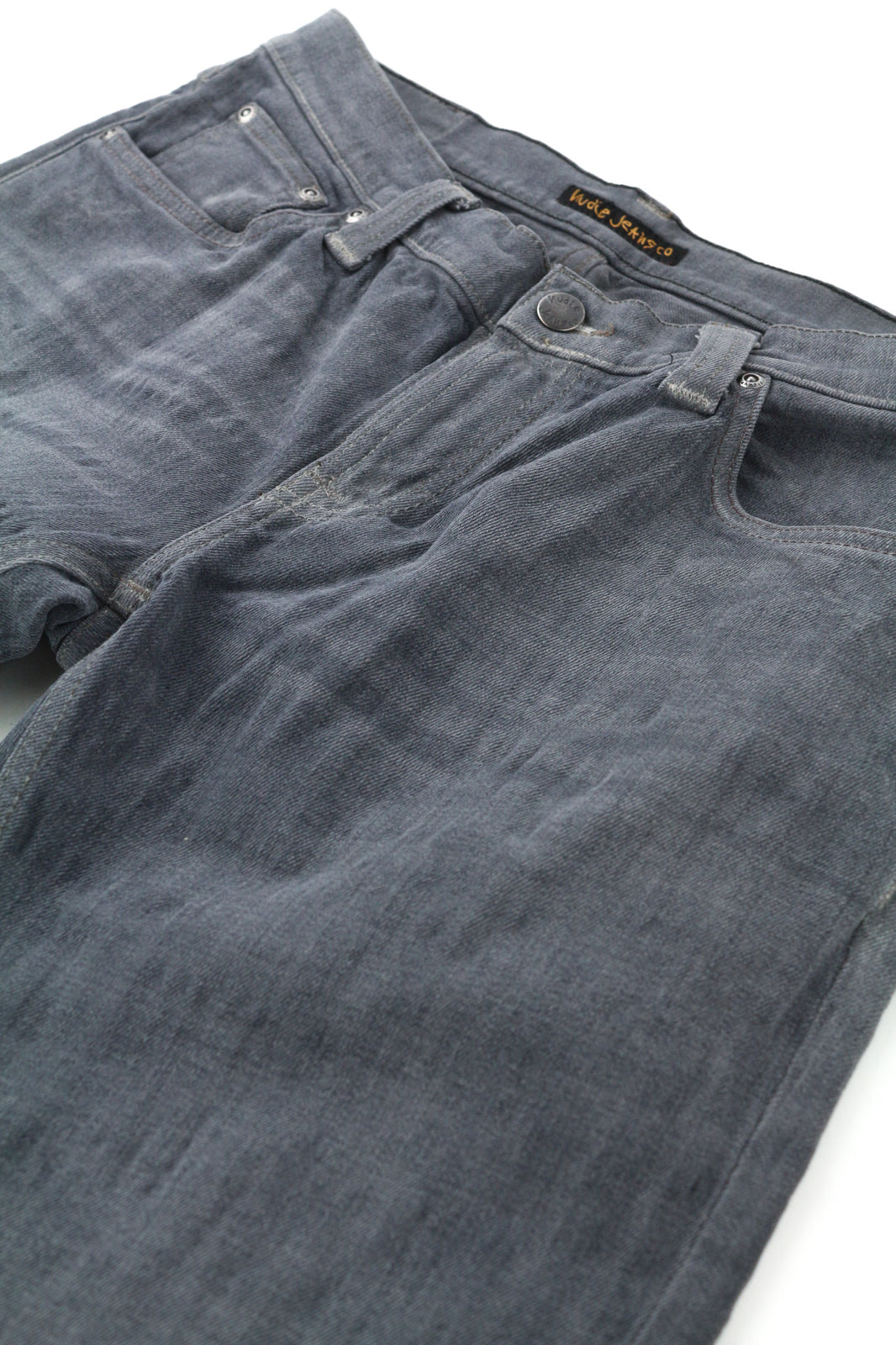 NUDIE JEANS Tight Long John Men Jeans W31/L34 Organic Charcoal Slim Fit Zipper