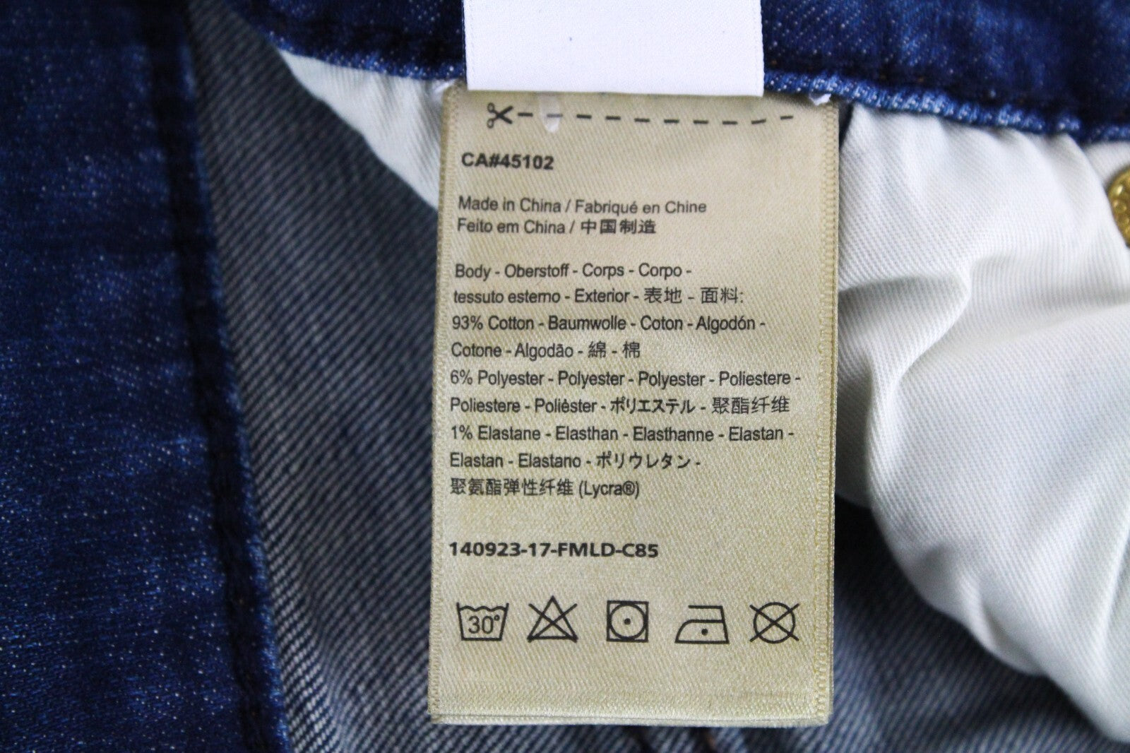 SCOTCH & SODA Women Jeans W30/L30 Blue Indigo Flare Stretch Raw Hem Classic Crop