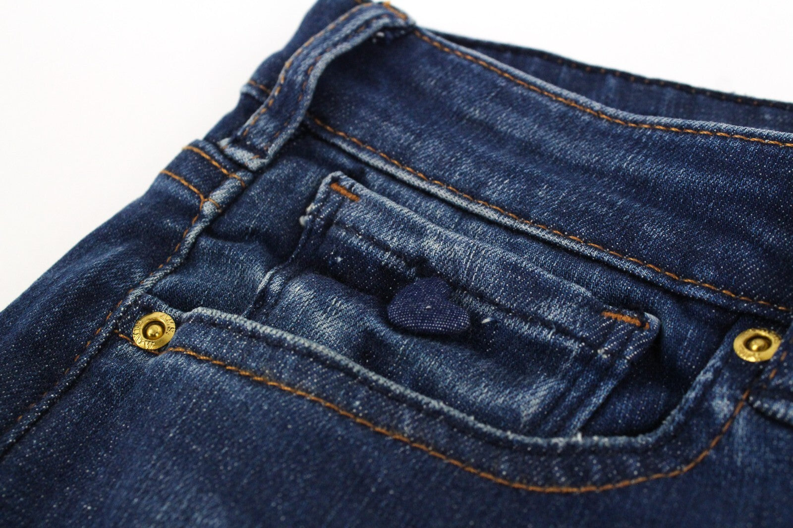 SCOTCH & SODA Women Jeans W30/L30 Blue Indigo Flare Stretch Raw Hem Classic Crop