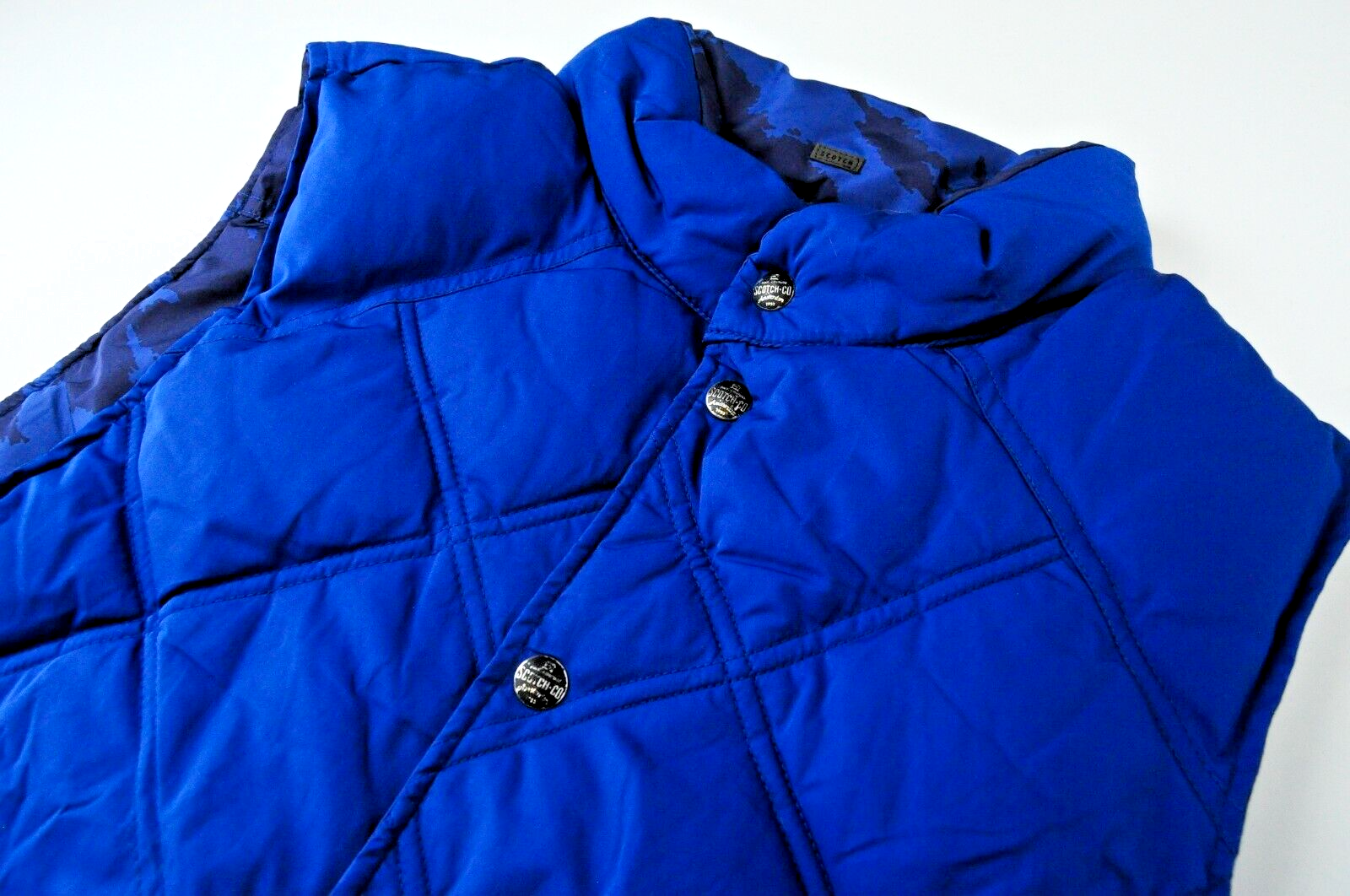 SCOTCH & SODA Men M Two-Tone Reversible Camouflage Quilted Padded Vest