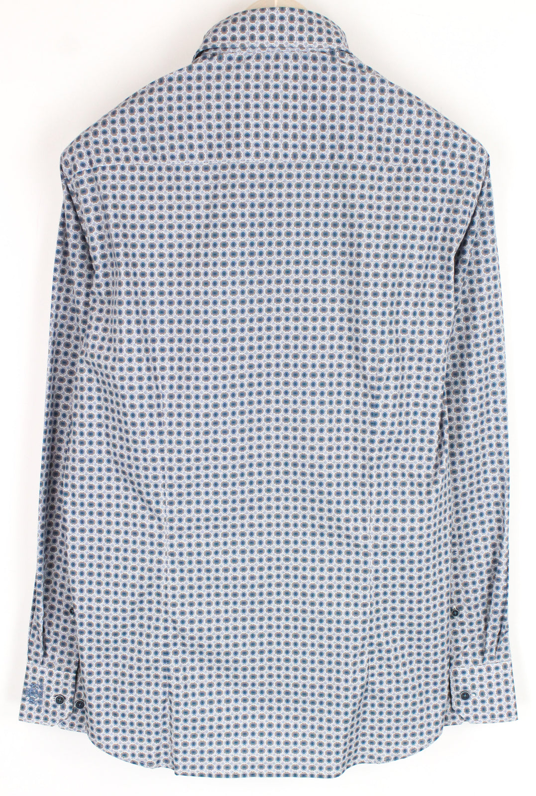 STATE OF ART Men Shirt S Button-Down Patched Pocket Floral Pattern Low Stretch