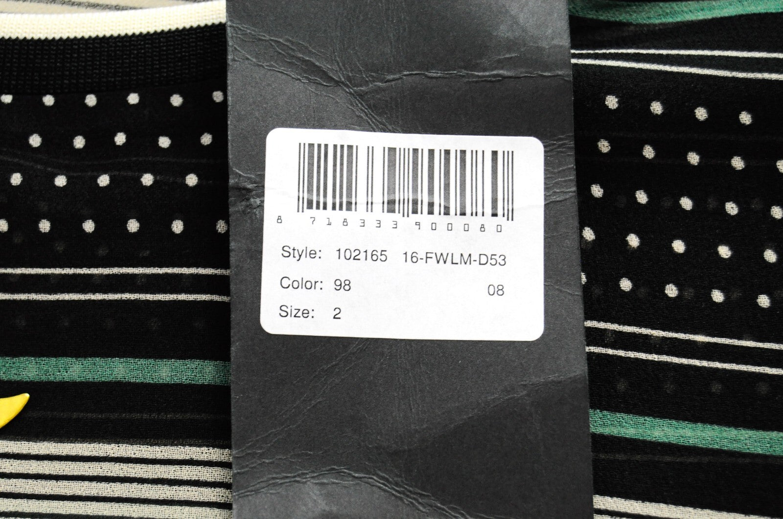 MAISON SCOTCH Women Top M Lightweight Striped Crew Neck Black Melange