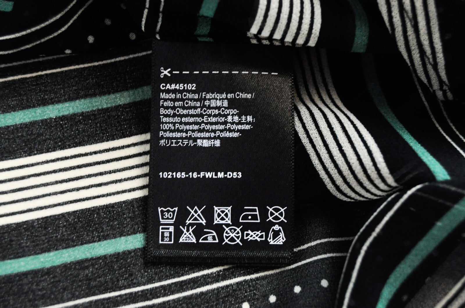 MAISON SCOTCH Women Top M Lightweight Striped Crew Neck Black Melange