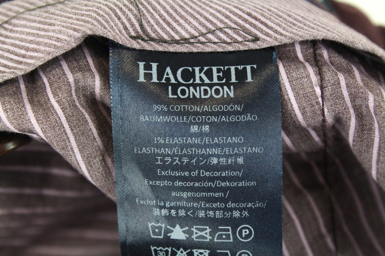 HACKETT Sanderson Men Trousers 30R Pleated Purple Cotton Stretch Classic
