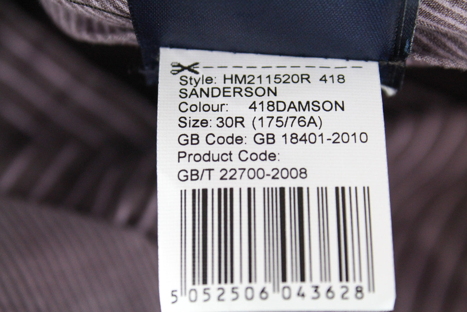 HACKETT Sanderson Men Trousers 30R Pleated Purple Cotton Stretch Classic