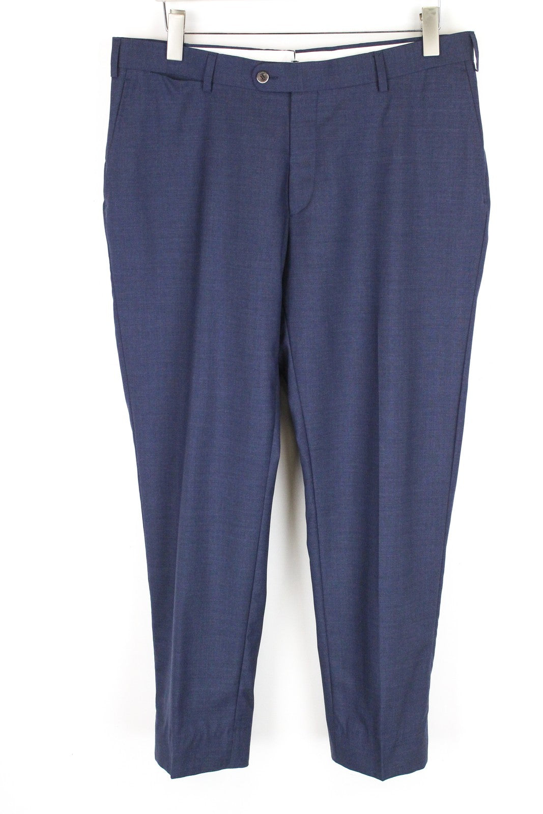 SUITSUPPLY Brescia Men's Trousers UK42R Pure Wool Lined Pleated Front Blue