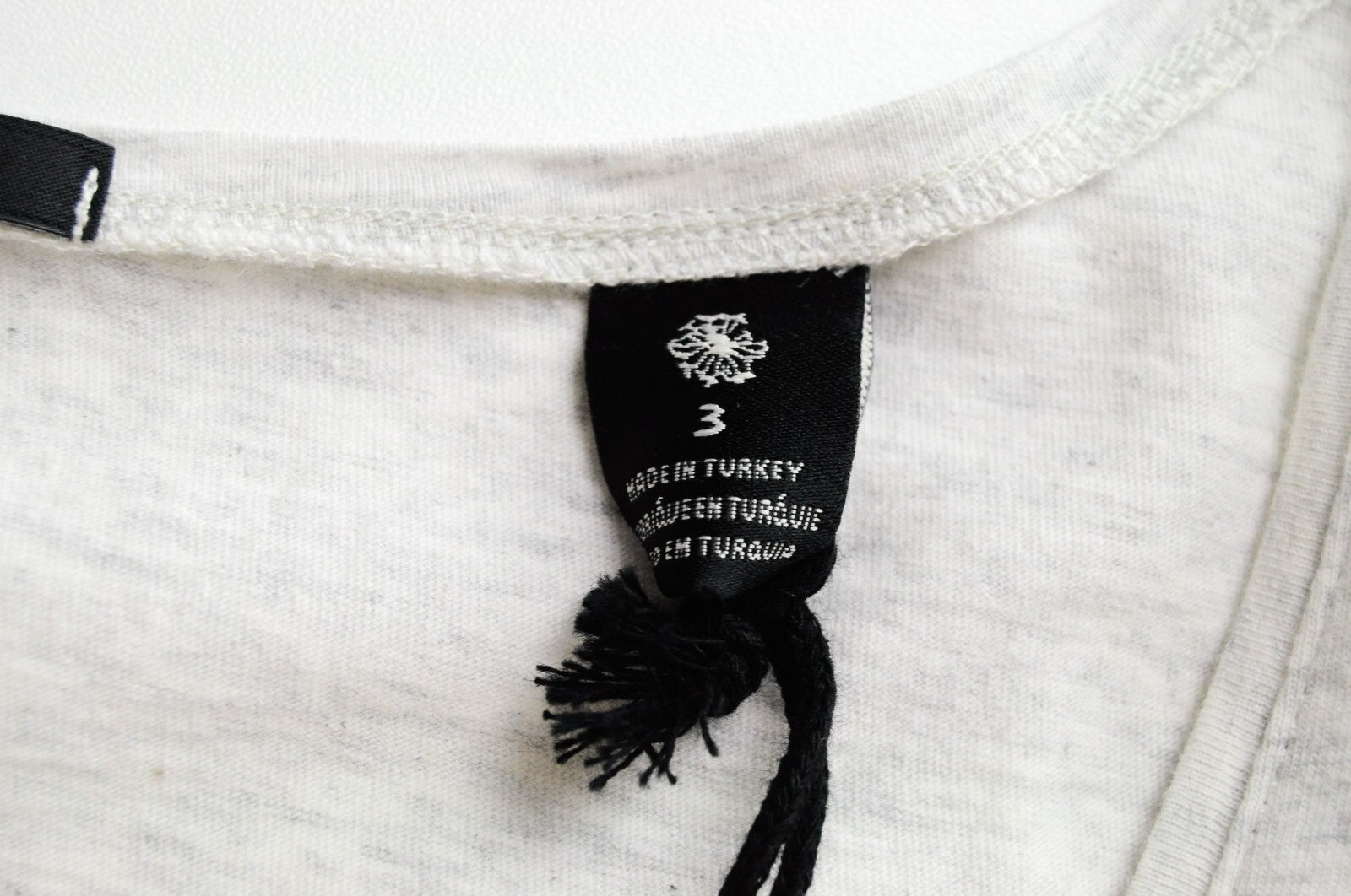 MAISON SCOTCH Women Tank T-Shirt L Light Grey Melange Round Neck Soft Cotton