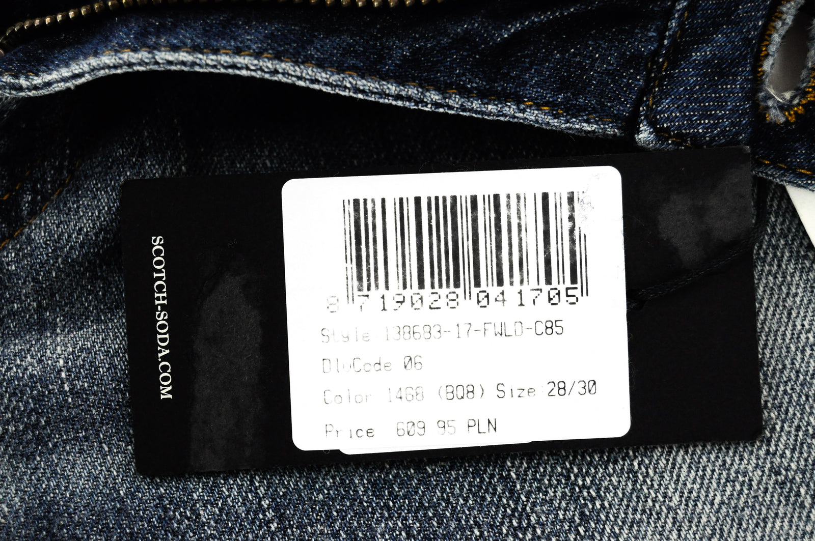 SCOTCH & SODA Bandit Women Jeans W28/L30 Slim Tapered Cotton Linen Blue Ripped