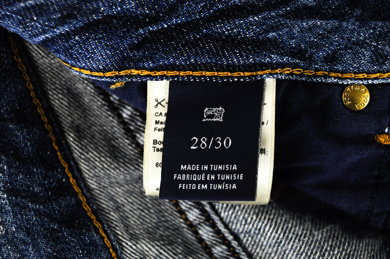 SCOTCH & SODA Bandit Women Jeans W28/L30 Slim Tapered Cotton Linen Blue Ripped