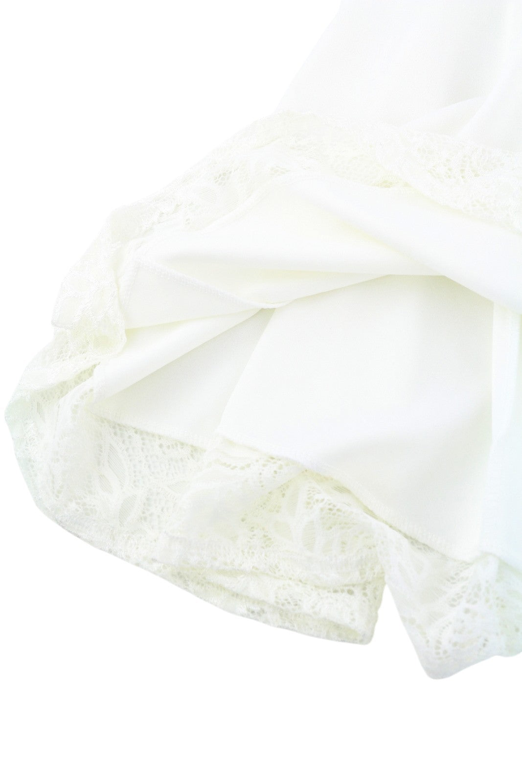 MANOUKIAN Women Dress OS White Sleeveless Lace Trim Sun Type Lined Short Light