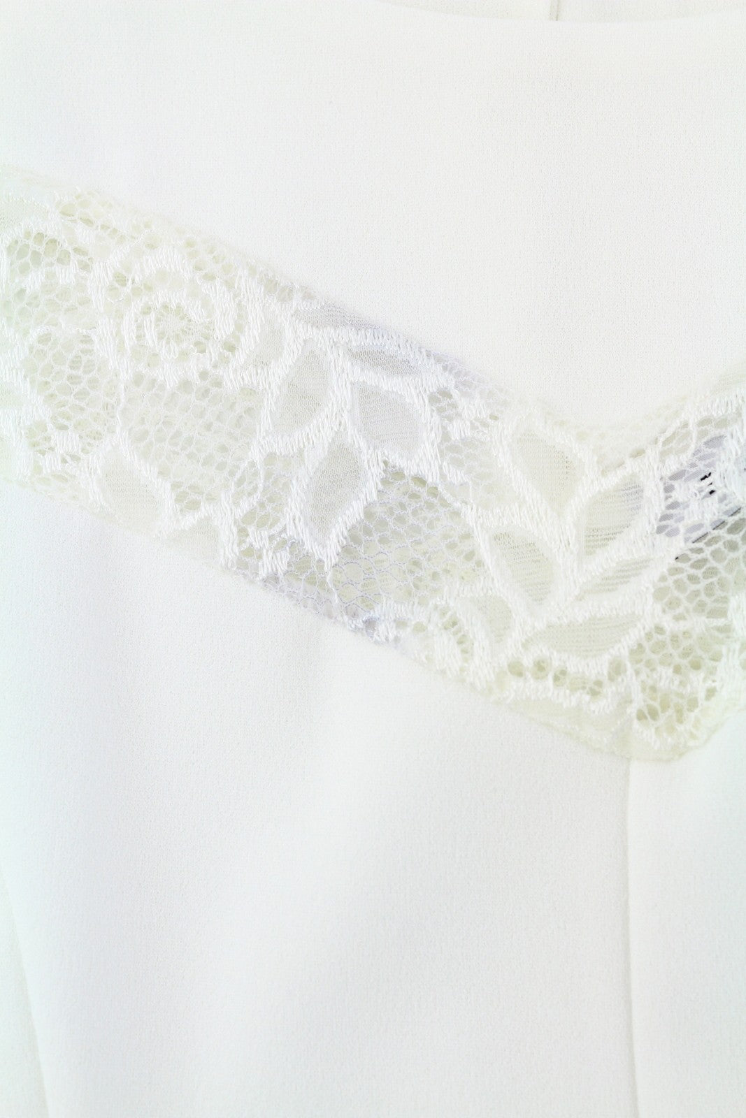 MANOUKIAN Women Dress OS White Sleeveless Lace Trim Sun Type Lined Short Light