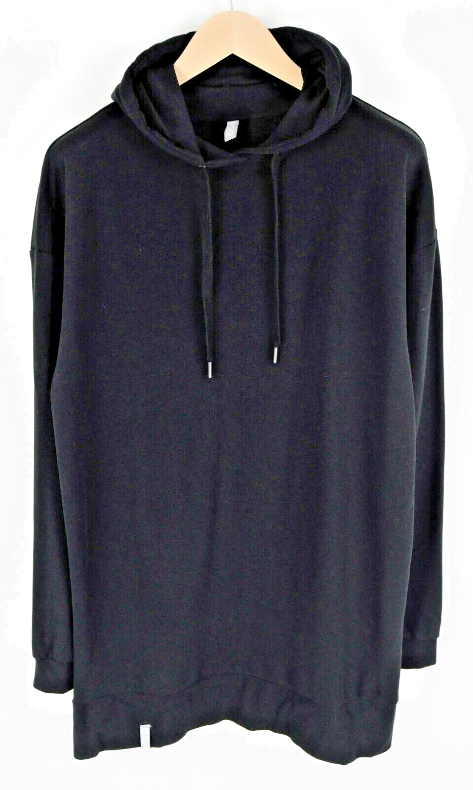 CALANDO Women Sweatshirt S Black Long Sleeved Cotton Blend Long Pullover Hoodie