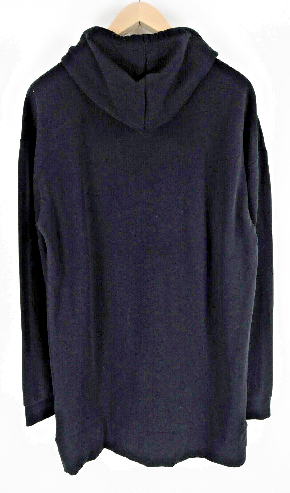 CALANDO Women Sweatshirt S Black Long Sleeved Cotton Blend Long Pullover Hoodie