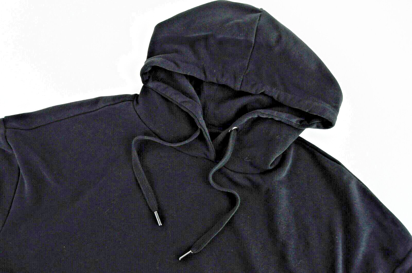 CALANDO Women Sweatshirt S Black Long Sleeved Cotton Blend Long Pullover Hoodie