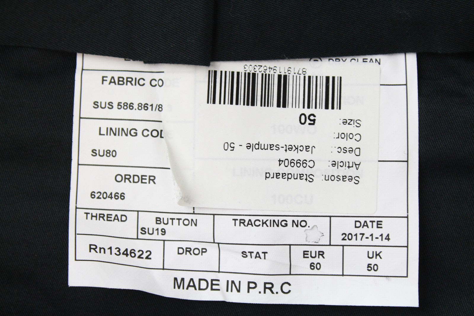 SUITSUPPLY Lazio Men's Trousers UK50 Blue Lined Classic Pleat Pure Wool Pants