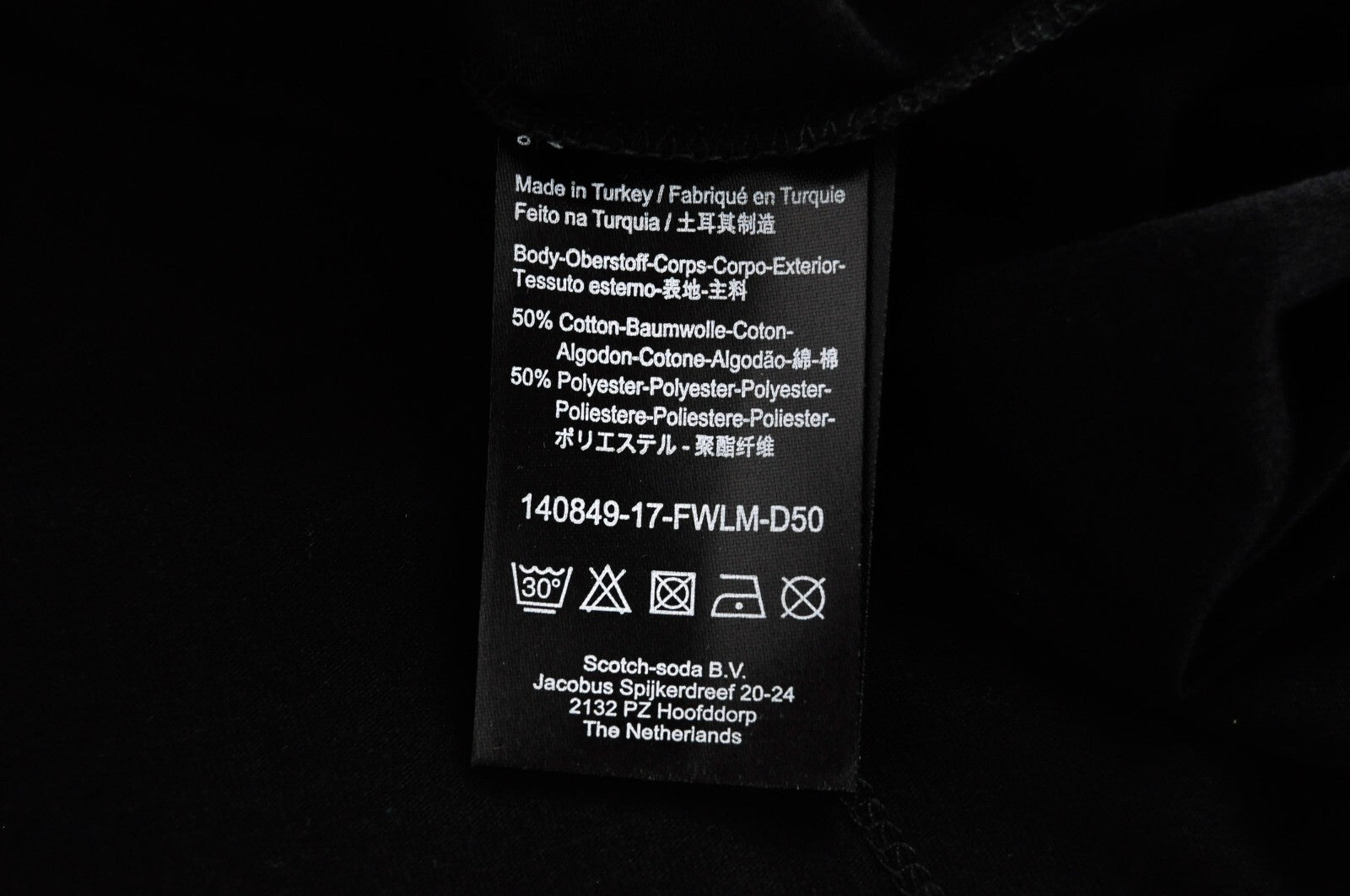 MAISON SCOTCH Women Long Sleeve T-Shirt S Leopard Print Crew Neck Black Sheer