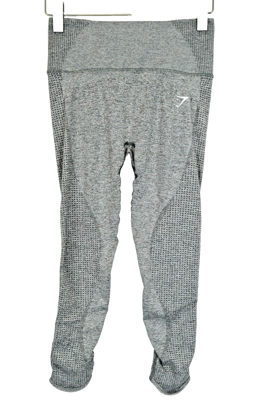 GYMSHARK Women M Grey Logo Zip Pocket Activewear Stretch Sport Leggings