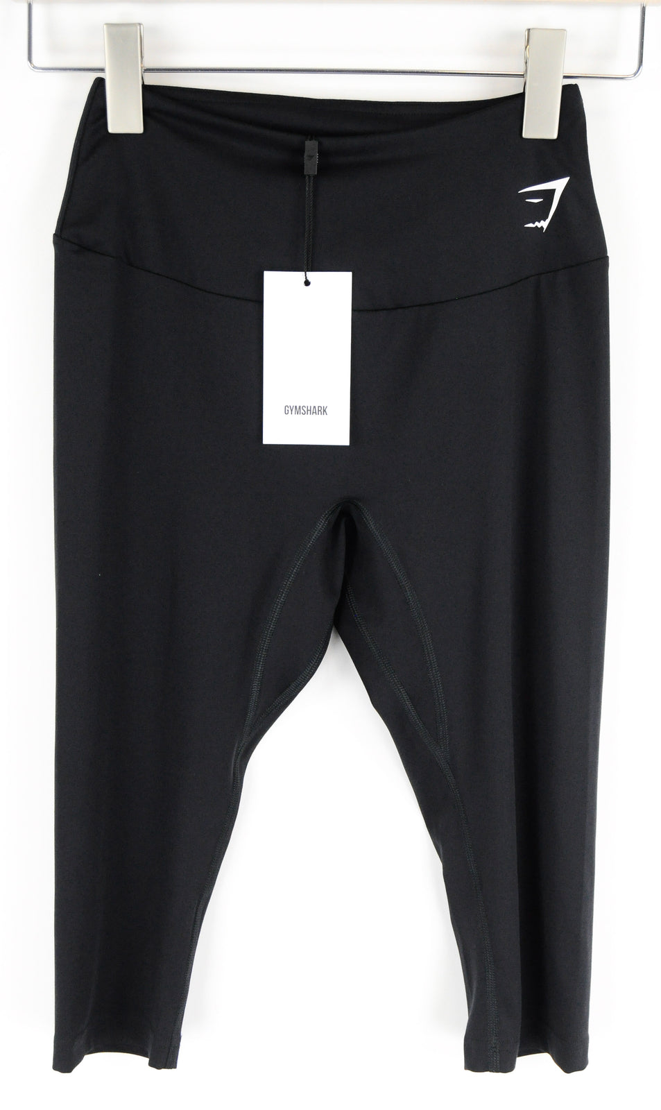 GYMSHARK Training Women Sport Leggings S Cropped Black Stretch Activewear Gym