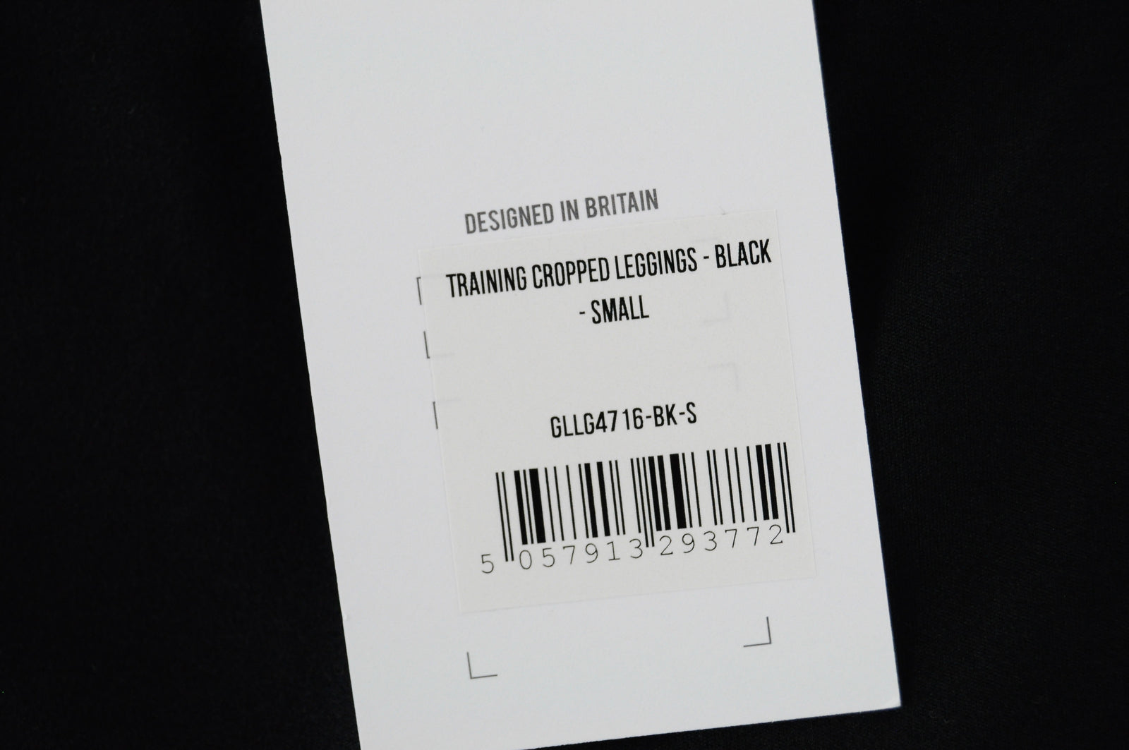 GYMSHARK Training Women Sport Leggings S Cropped Black Stretch Activewear Gym