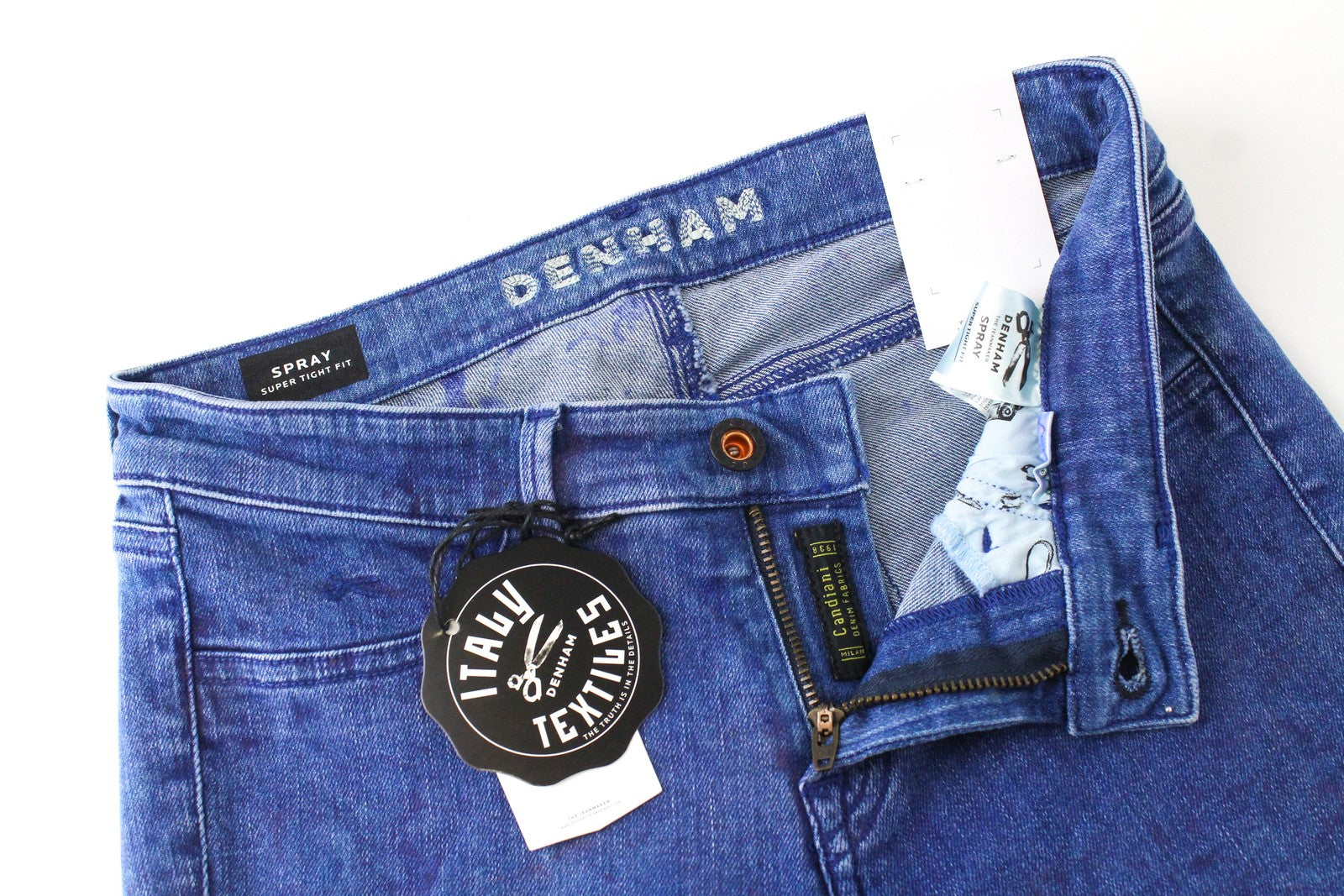 DENHAM Spray Women's Super Tight Fit W25/L28 Blue Cotton Stretch Denim Jeans