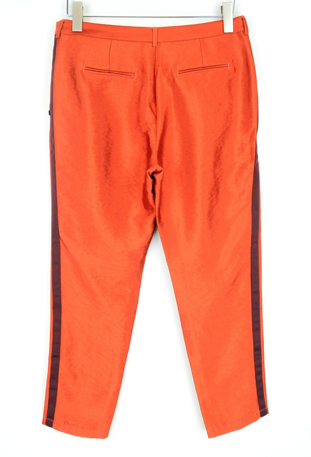 MAISON SCOTCH Women S Orange Side Line Zip-Fly Casual Stretch Trousers