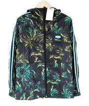 SCOTCH & SODA Men Hooded Windbreaker Jacket S Black Melange Palm Print