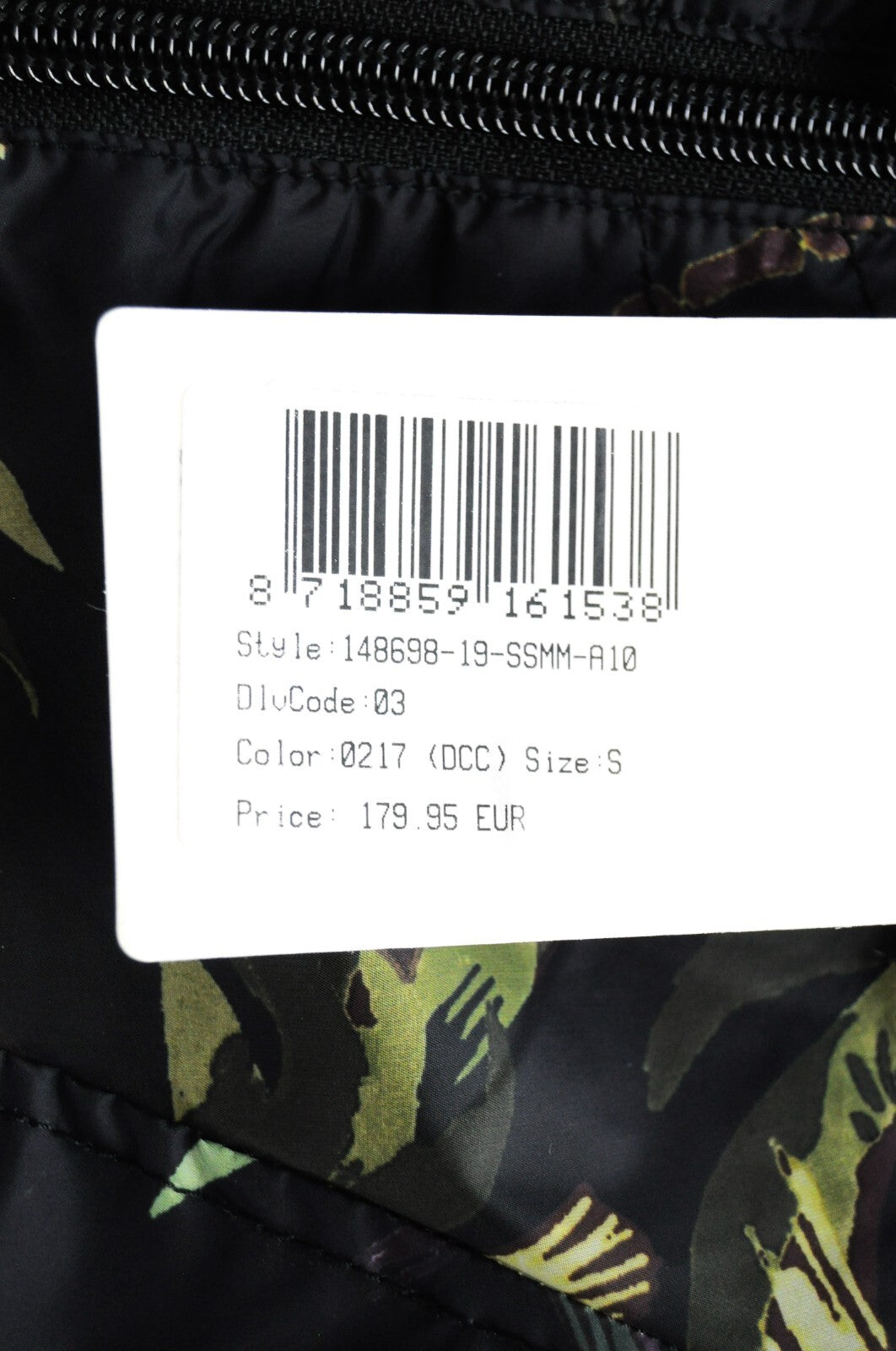 SCOTCH & SODA Men Hooded Windbreaker Jacket S Black Melange Palm Print