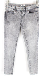 ONLY Coral Life Women Jeans W27/L28 Grey Distressed Slim Skinny Fit Low Waist