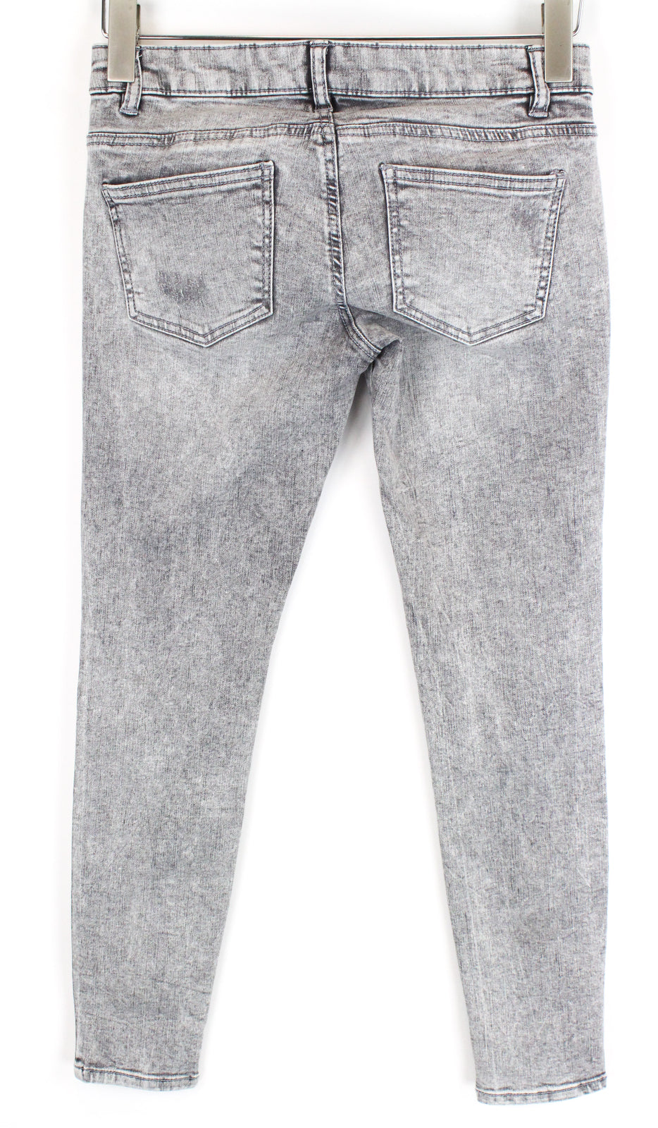 ONLY Coral Life Women Jeans W27/L28 Grey Distressed Slim Skinny Fit Low Waist