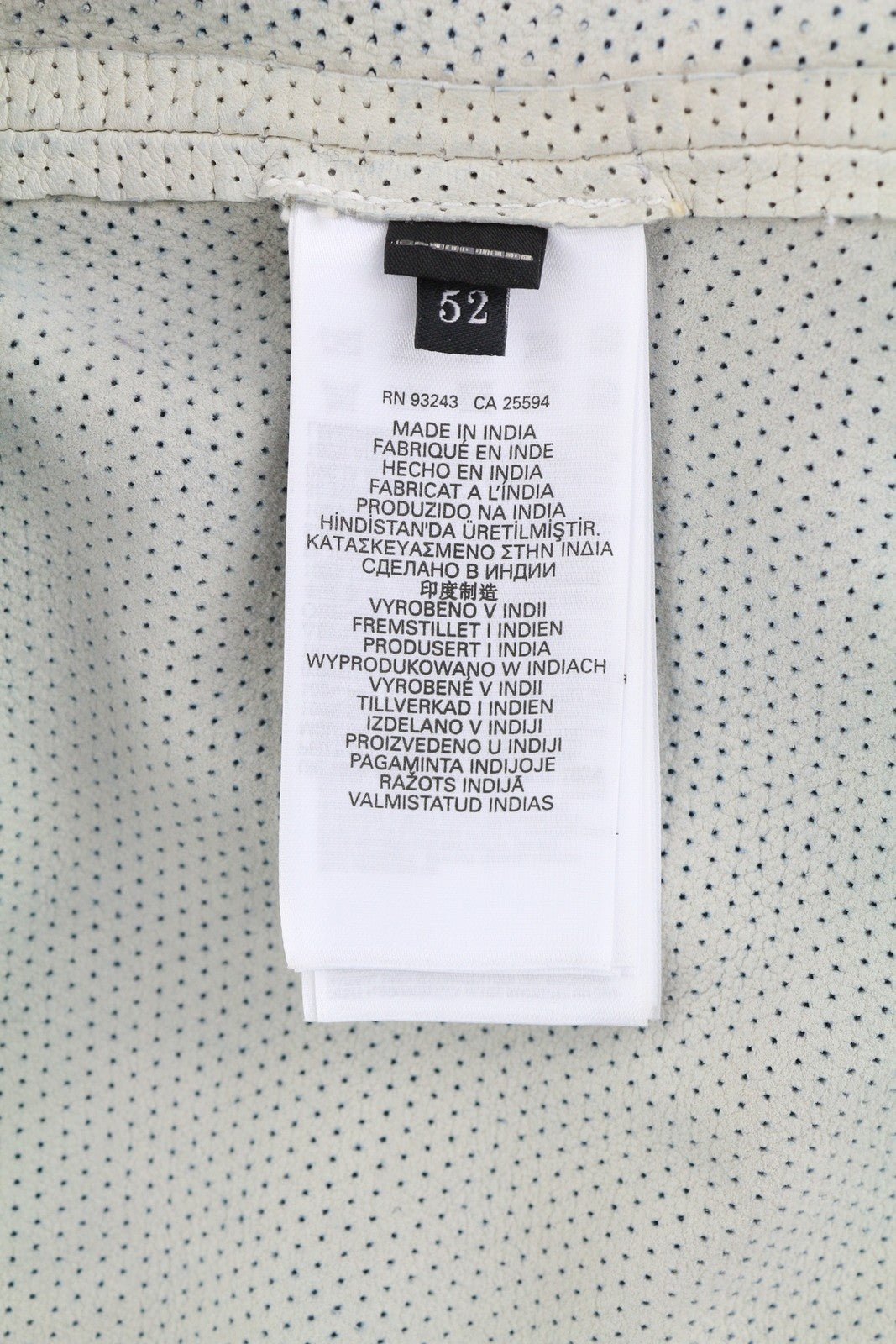 DIESEL L-Clime Men Jacket 52 Washed Blue Sheepskin Leather Zipper RRP€750