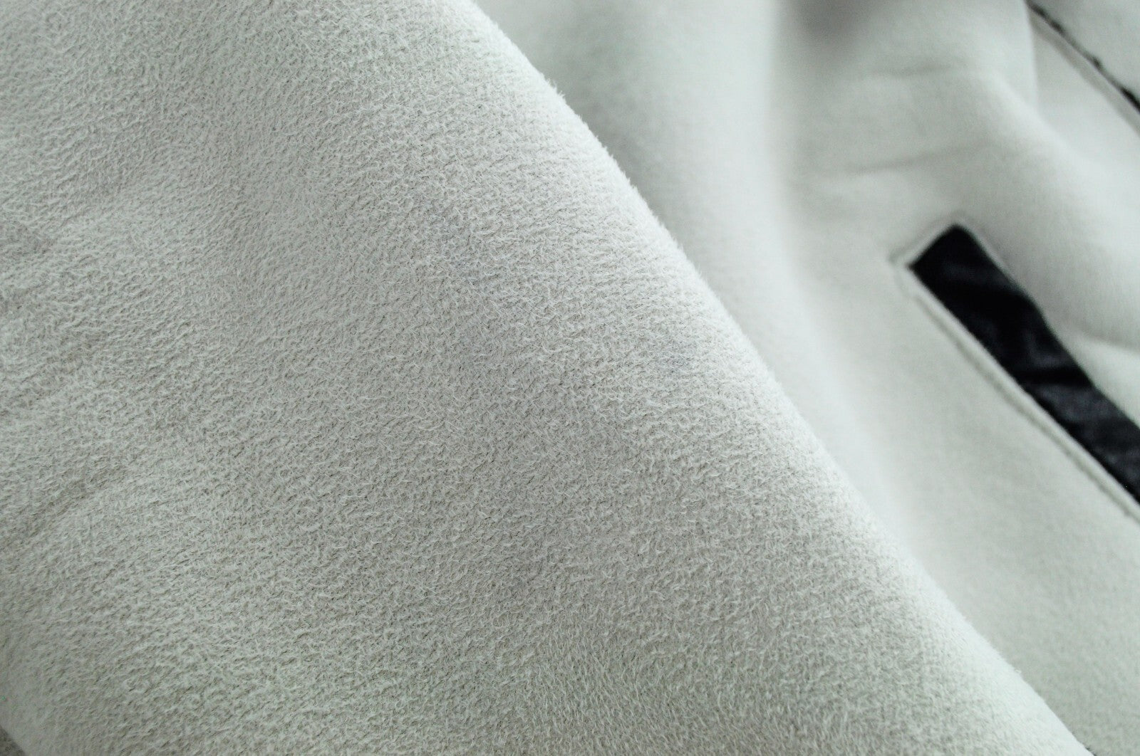 MAISON SCOTCH Women Jacket S Faux Leather Suede Off-White Short Studded Faux Fur