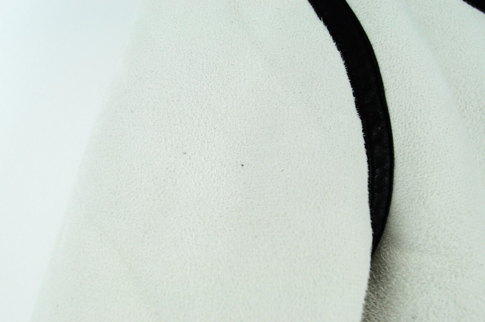 MAISON SCOTCH Women Jacket S Faux Leather Suede Off-White Short Studded Faux Fur