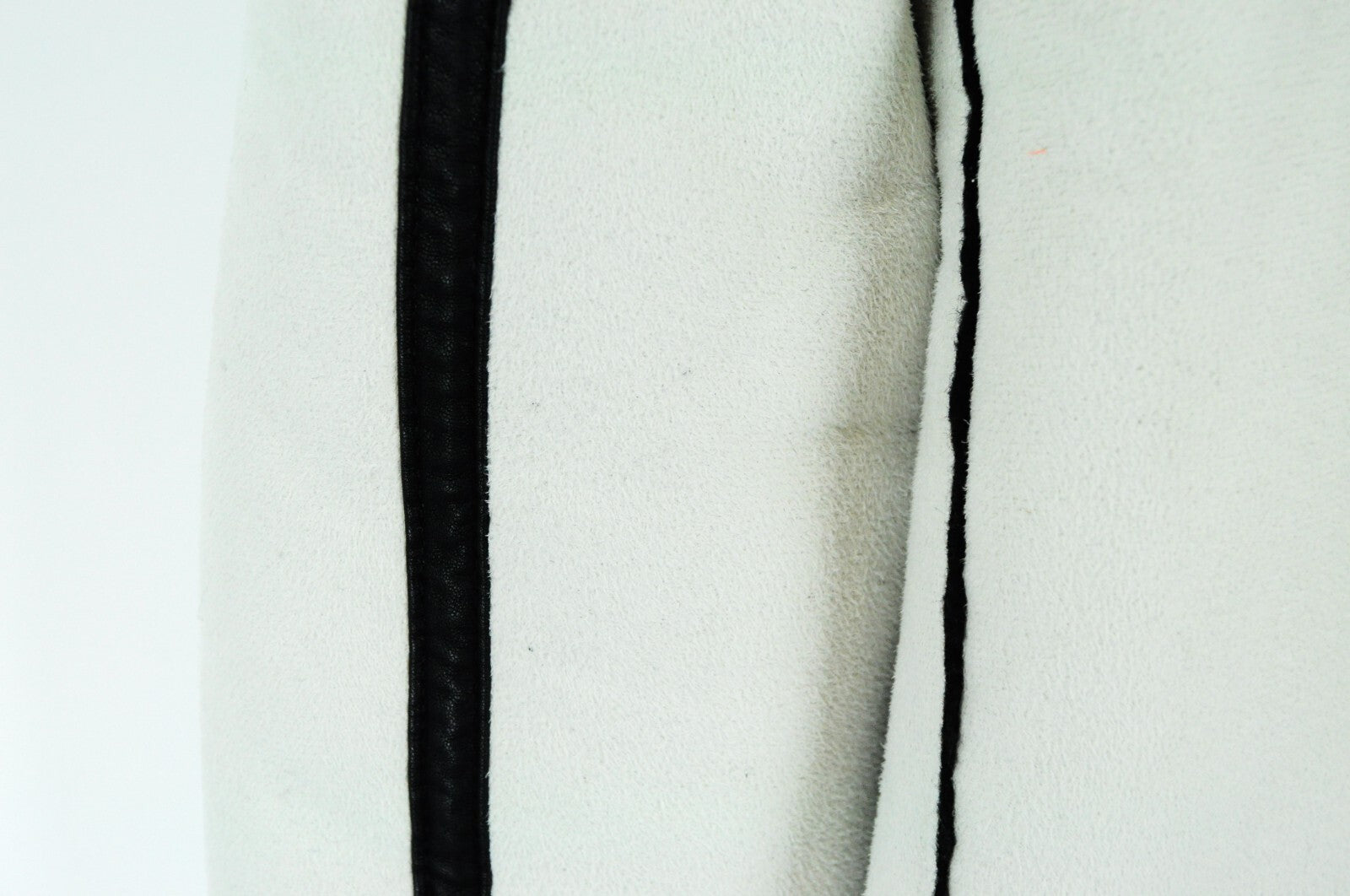 MAISON SCOTCH Women Jacket S Faux Leather Suede Off-White Short Studded Faux Fur