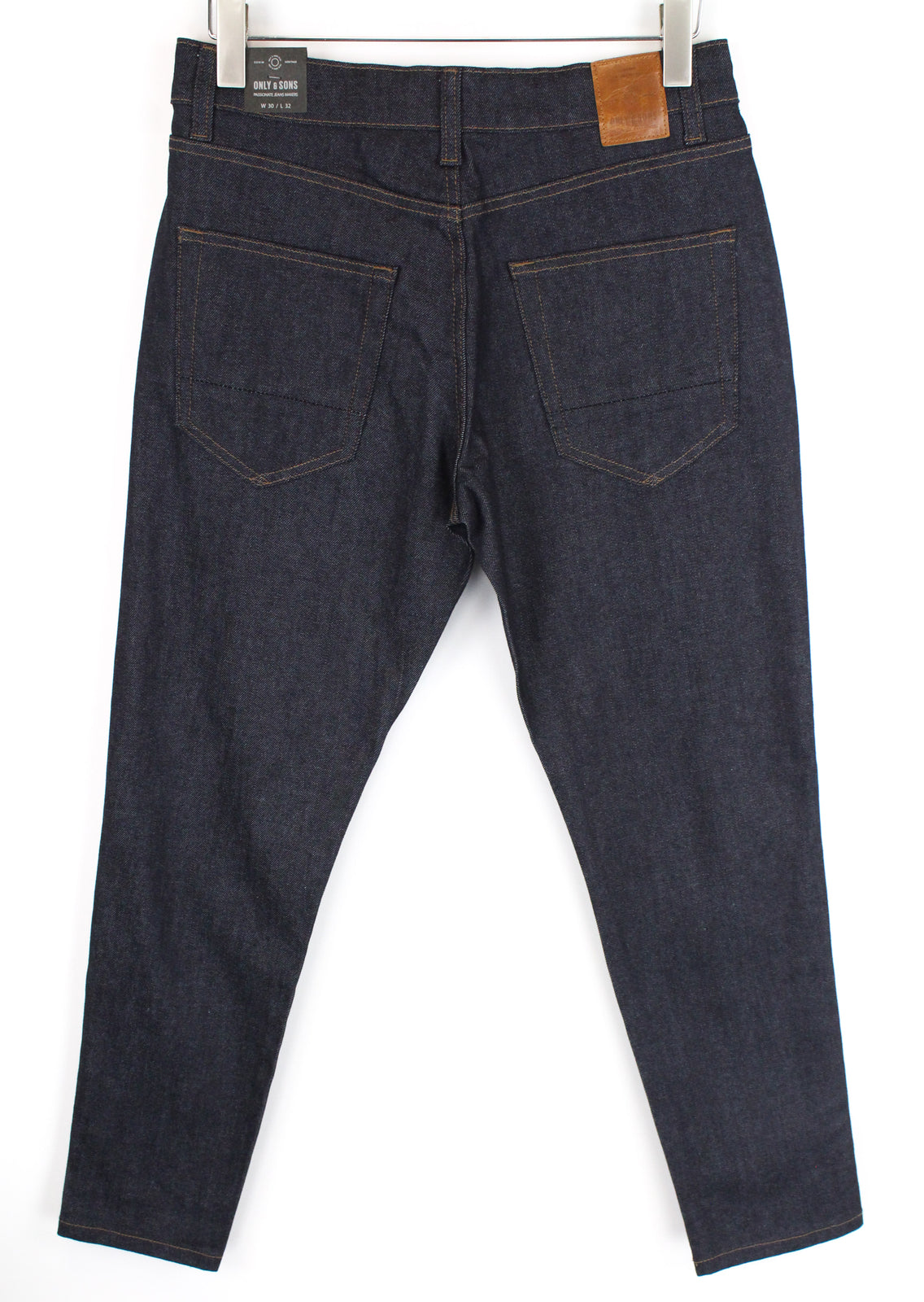 ONLY &amp; SONS Onsavi Life vyriški džinsai W30/L32 tamsiai mėlyni, siaurėjantys, skalbti skalaujant