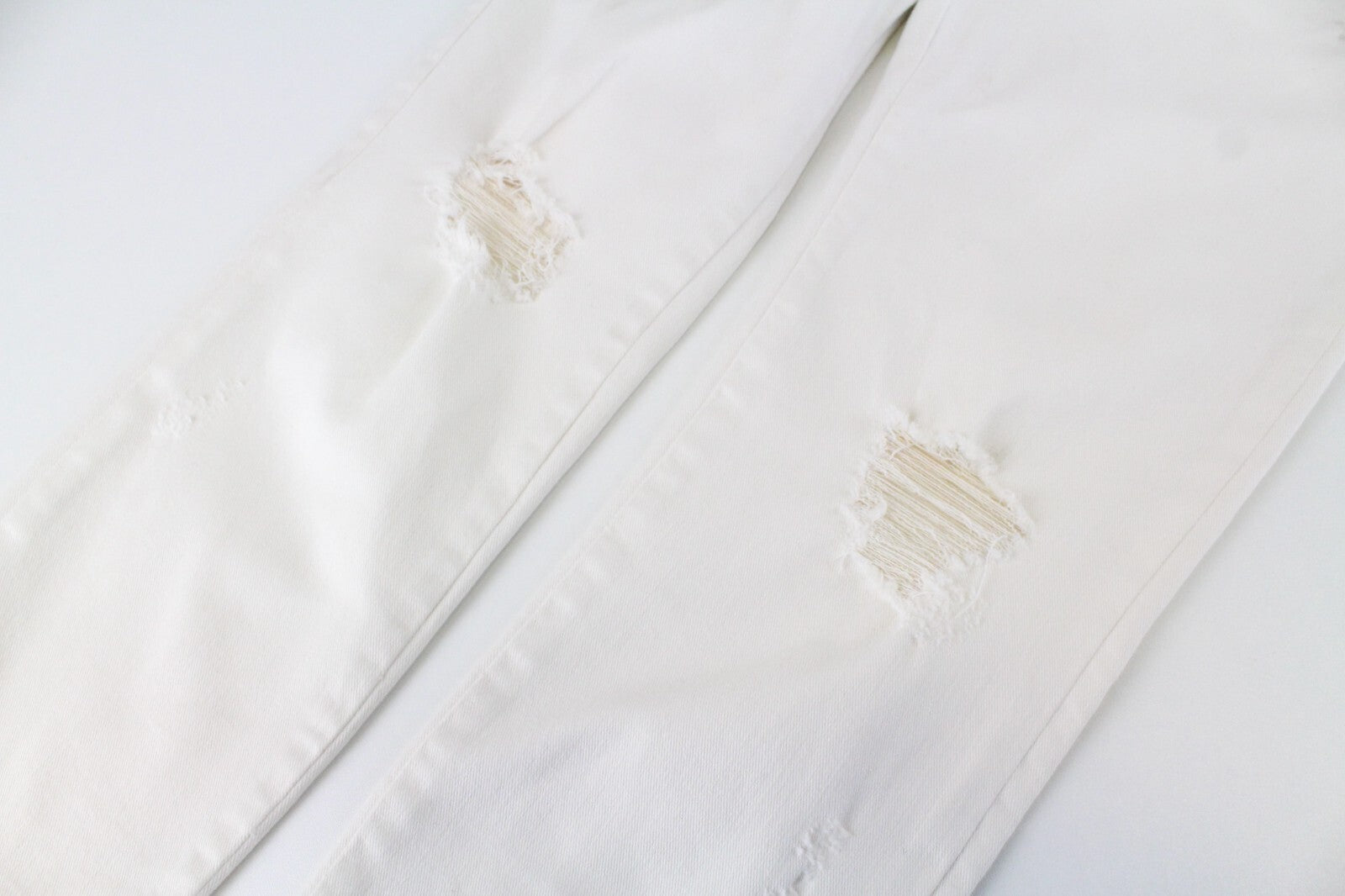 MAISON SCOTCH Joni Women Jeans ~W30 White Distressed Classic Denim Stretch~