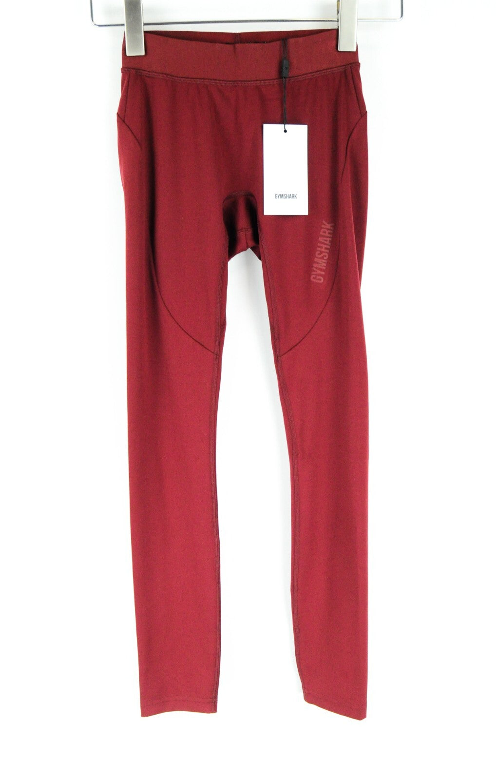 GYMSHARK Women Leggings XS Claret Red Stretch Workout Focus Trousers