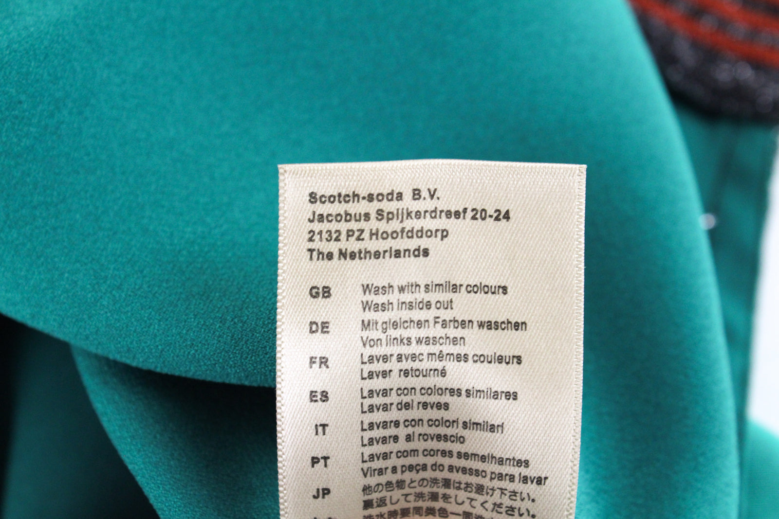 MAISON SCOTCH Women Top XL Blouse Parakeet Green Glitter Crew Neck Lurex Trimmed