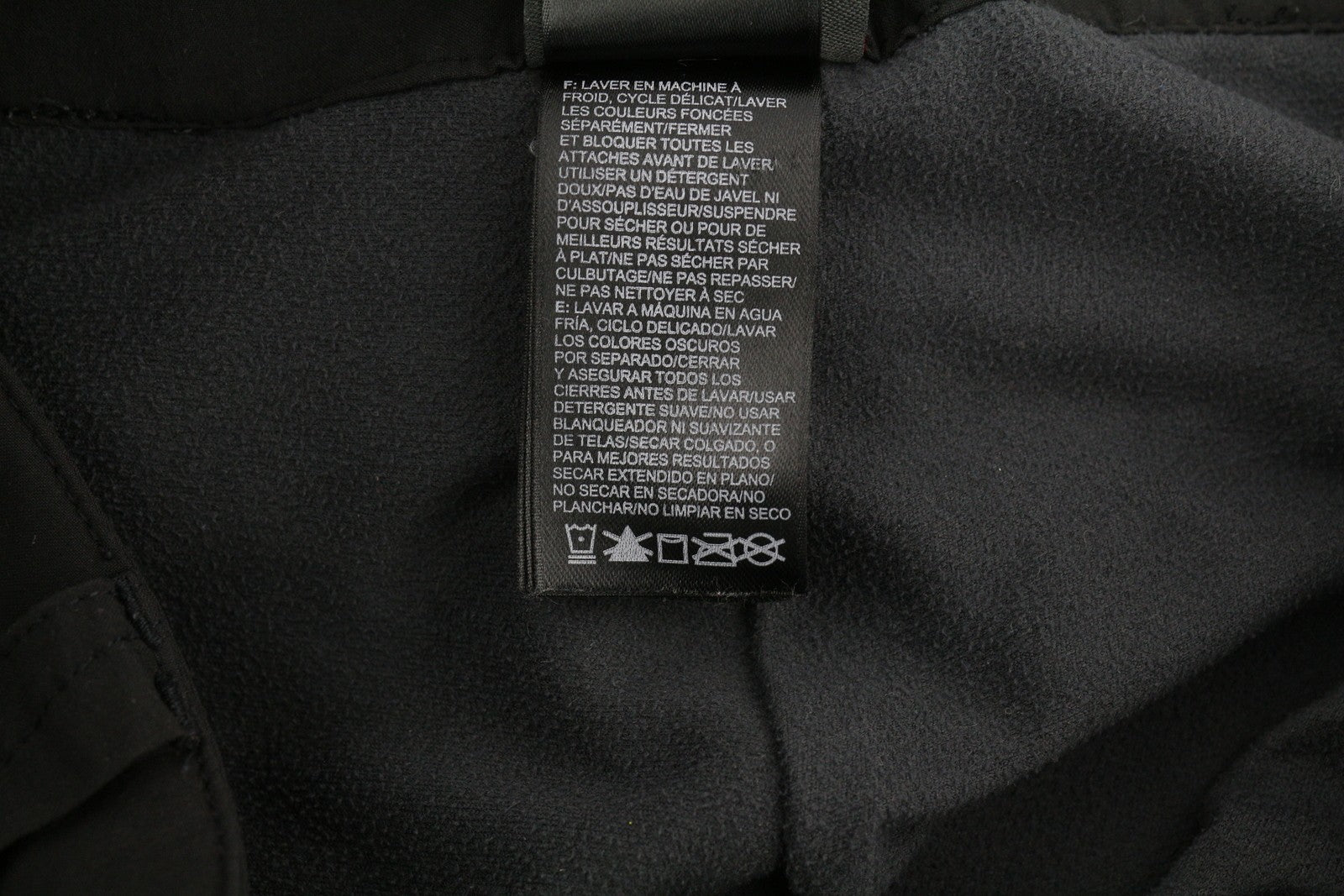 THE NORTH FACE Men Trousers W34 Black Trekking Half Fleece Lined Zip Fly Logo