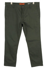 REPLAY Tom / Regular Men Trousers W36/L30 Khaki Green Chino Zip Fly 5-Pockets