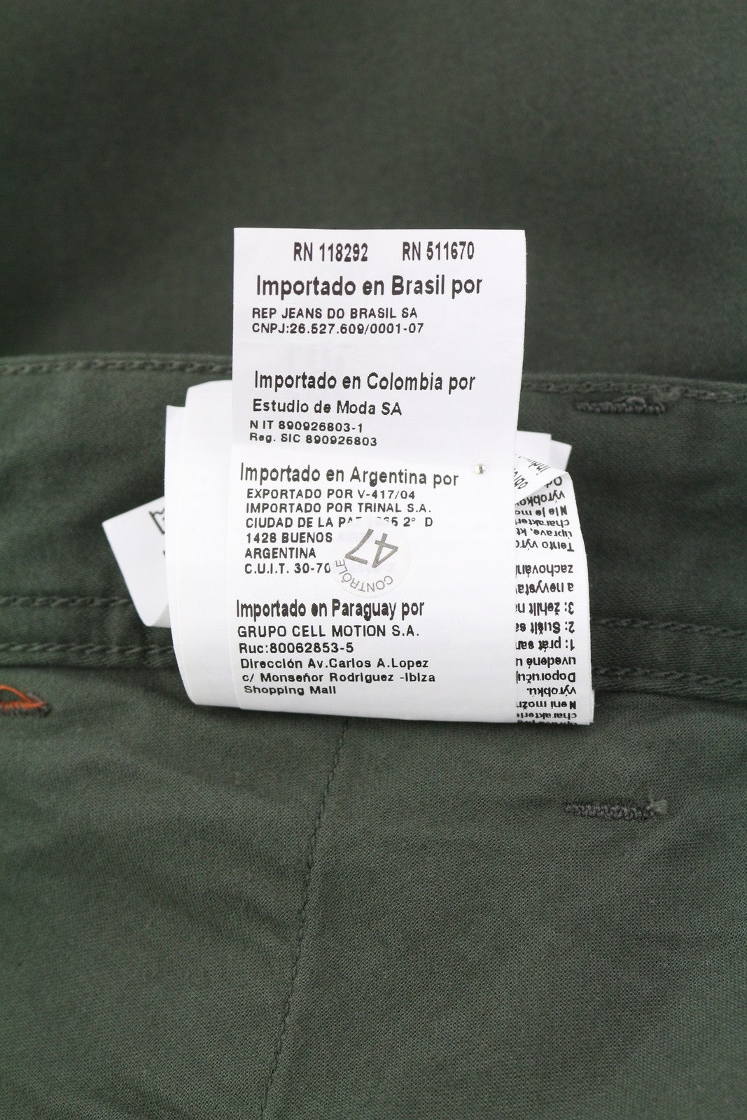 REPLAY Tom / Regular Men Trousers W36/L30 Khaki Green Chino Zip Fly 5-Pockets