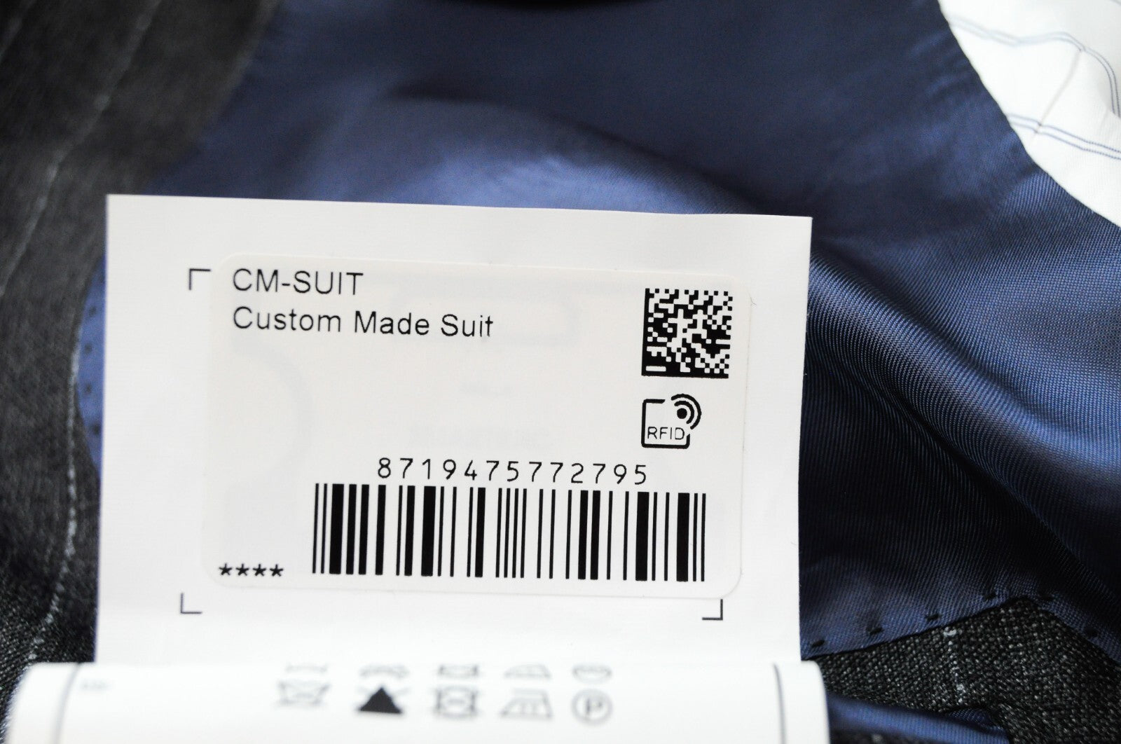 „SUITSUPPLY“ vyriškas UK52L pilkas dryžuotas vilnonis vieneilis švarkas