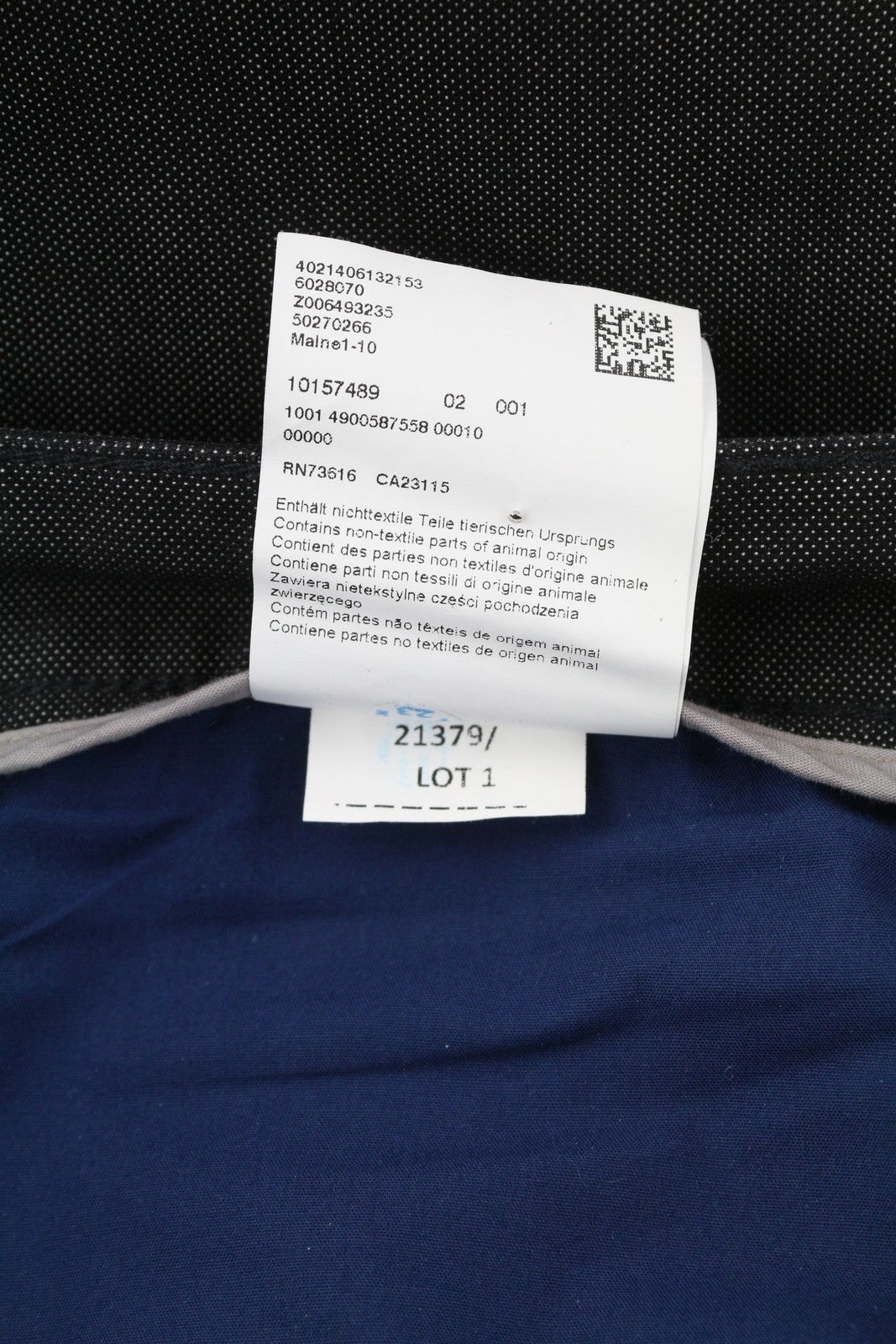 HUGO BOSS Maine1-10 Men Trousers W31/L34 Black Slim Fit Patterned Zip Fly Logo